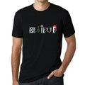 ULTRABASIC - Graphic Men's Christmas Believe Tree T-Shirt Xmas Gift Ideas Deep Black