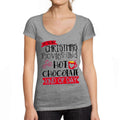 ULTRABASIC - Graphic Women's Christmas Kind Of Day T-Shirt Cute Xmas Gift Ideas Grey Marl
