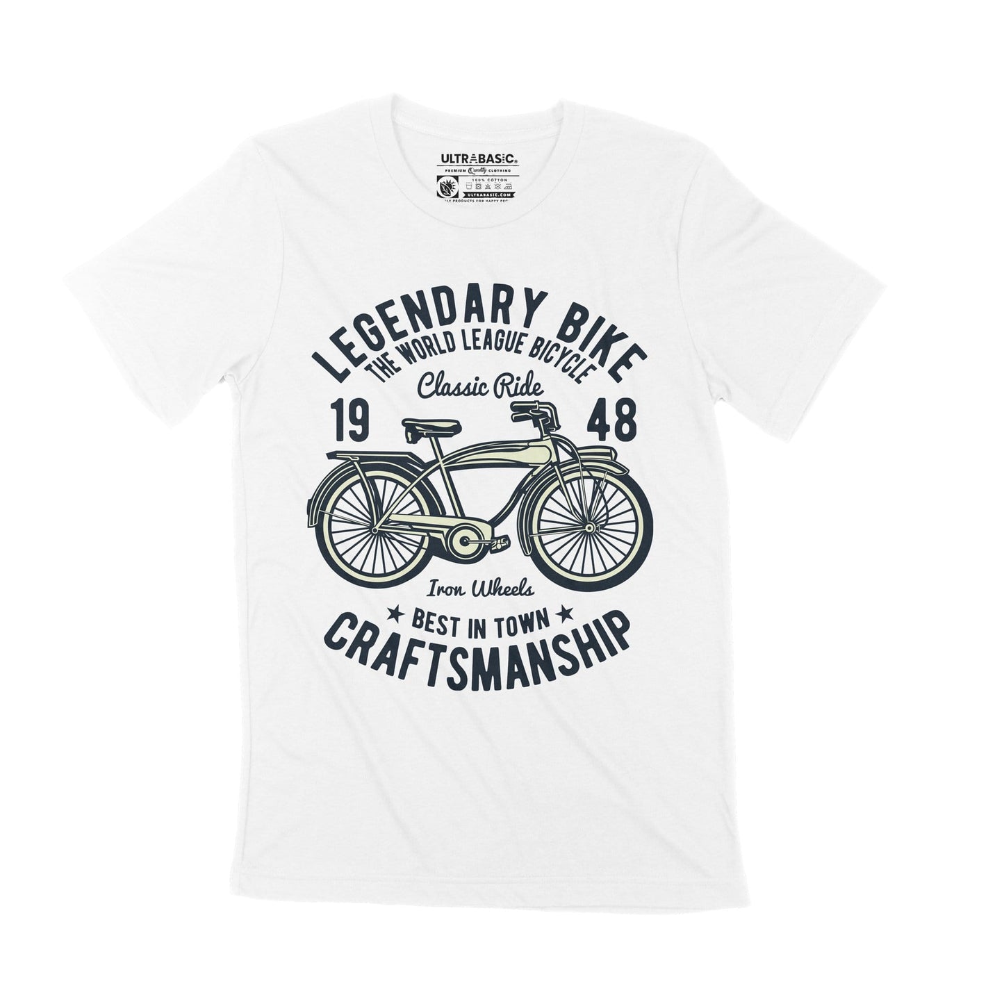 ULTRABASIC Men's Sport T-Shirt Legendary Bike - Classic Ride Bicycle Shirt for Men