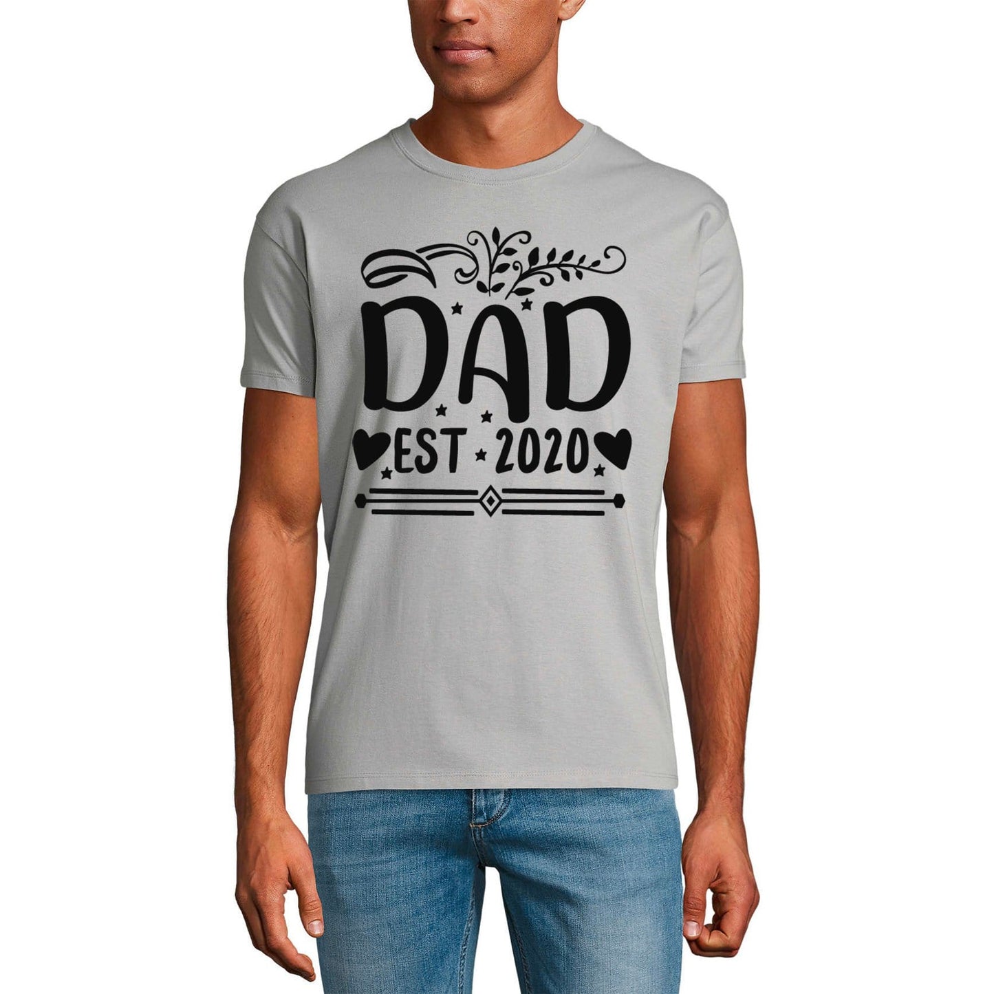 ULTRABASIC Men's Graphic T-Shirt Dad Est 2020 - Funny Daddy's Shirt