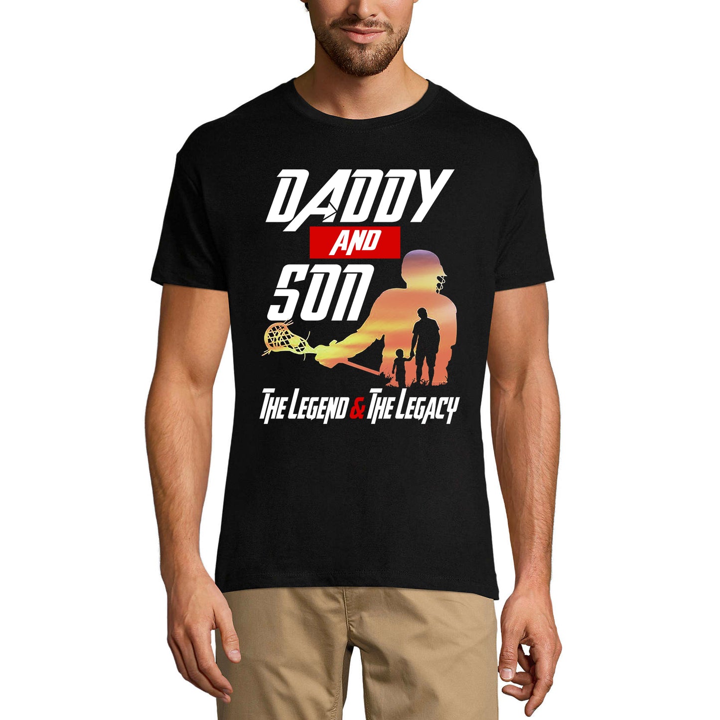 ULTRABASIC Men's Graphic T-Shirt Daddy and Son - The Legend and The Legacy - Father's Day