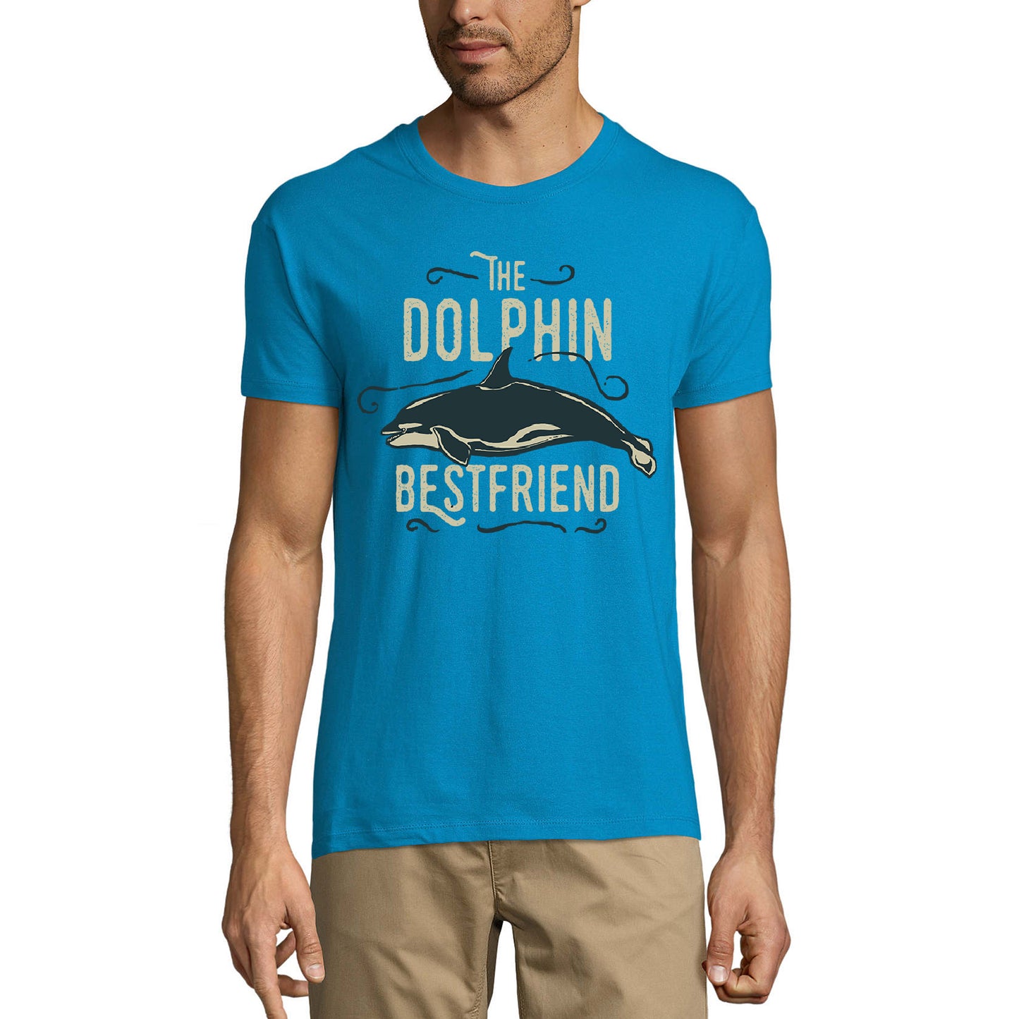 ULTRABASIC Herren-T-Shirt „The Dolphin Best Friend“ – Meereshaustier-Shirt für Tierliebhaber