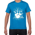 Graphic Unisex Tree Drums T-Shirt Cool Man Drummer Music Novelty