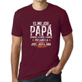 ULTRABASIC - Graphic Printed Men's Father's Day Best Dad T-Shirt Burgundy