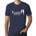 ULTRABASIC - Graphic Printed Men's Climbing Evolution T-Shirt French Navy