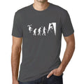 ULTRABASIC - Graphic Printed Men's Climbing Evolution T-Shirt Mouse Grey