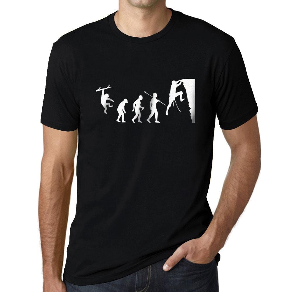 ULTRABASIC - <span>Graphic</span> <span>Printed</span> <span>Men's</span> Climbing Evolution T-Shirt Deep Black - ULTRABASIC