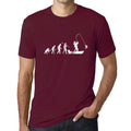 ULTRABASIC - Graphic Printed Men's Evolution of the Fishing Boat T-Shirt Burgundy