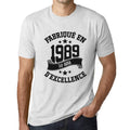 ULTRABASIC - Fabriqué en 1989, 30 Ans d'être Génial Unisex T-Shirt Blanc Chiné