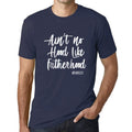 ULTRABASIC - Graphic Men's T-Shirt Ain't No Hood Like Fatherhood Printed White Letter French Navy