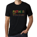 ULTRABASIC - Graphic Men's Fa-Thor Like Dad Just Way Mightier Shirt Printed Letters Deep Black