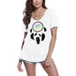 ULTRABASIC T-Shirt Col V Femme Plume Mandala - T-Shirt de Yoga Drôle