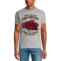 ULTRABASIC Men's T-Shirt Support Your Local Firefighters - Brotherhood Fire Fighter Tee Shirt