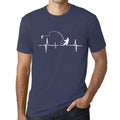 ULTRABASIC - White Graphic Printed Men's Fisherman
 Heartbeat T-Shirt Denim