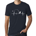 ULTRABASIC - White Graphic Printed Men's Fisherman
 Heartbeat T-Shirt Navy