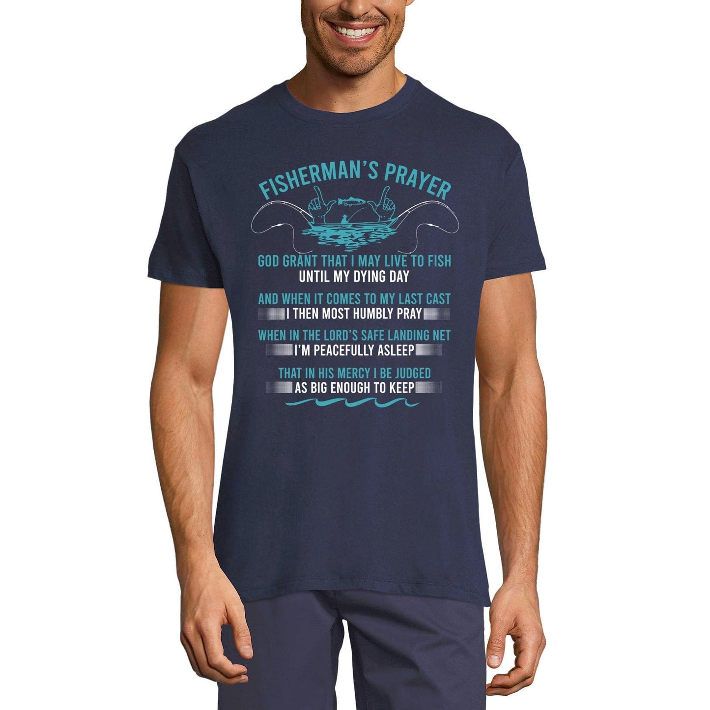 ULTRABASIC Men's T-Shirt Fisherman's Prayer - Funny Fishing Tee Shirt