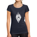 ULTRABASIC -Graphic Printed Women's Forest Bear T-Shirt French Navy