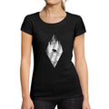 ULTRABASIC -Graphic Printed Women's Forest Bear T-Shirt Deep Black
