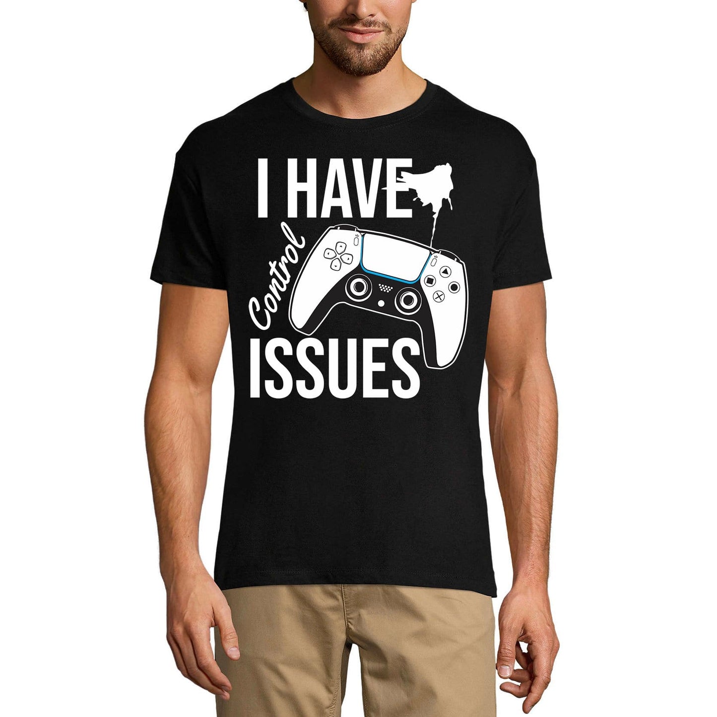 ULTRABASIC Men's Gaming T-Shirt I Have Control Issues - Funny Humor Gamer Tee Shirt