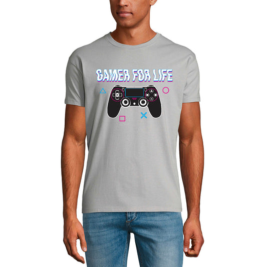ULTRABASIC Men's Gaming T-Shirt Gamer for Life - Game Controller Gamepad Tee Shirt