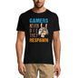ULTRABASIC Graphic Men's T-Shirt Gamers Never Die They Respawn - Gaming Quote