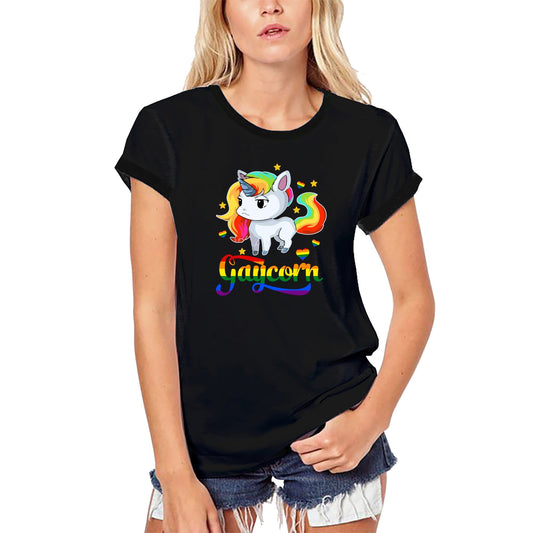 T-shirt bio ULTRABASIC pour femmes Gaycorn - Tee-shirt drapeau de la fierté