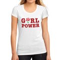 Women's Graphic T-Shirt Girl Power Flower White
