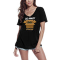 T-Shirt femme ULTRABASIC Go Away Human - T-Shirt drôle amoureux des chatons
