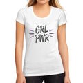 Women's Graphic T-Shirt Girl Power Brush White
