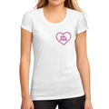 Women's Graphic T-Shirt Girl Power Heart White