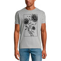 ULTRABASIC Men's Graphic T-Shirt Growing Sunflower - Vintage Flower Shirt
