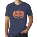 ULTRABASIC - Graphic Men's Pumpkin Face T-Shirt Cute Casual Fall Halloween Tee Tops Denim