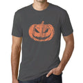 ULTRABASIC - Graphic Men's Pumpkin Face T-Shirt Cute Casual Fall Halloween Tee Tops Mouse Grey