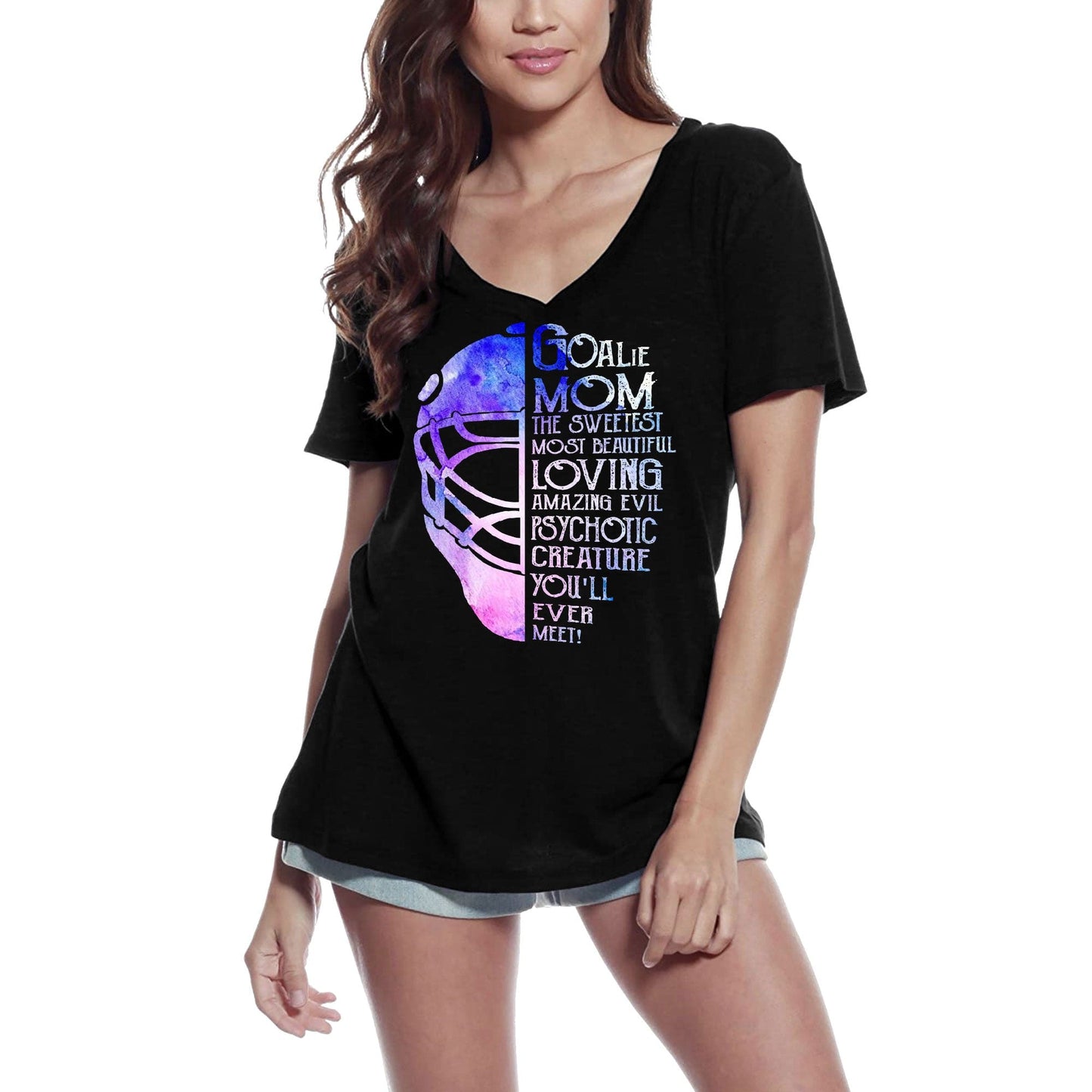 ULTRABASIC T-Shirt Femme La Plus Douce La Plus Belle Maman - T-Shirt drôle de Hockey pour mère