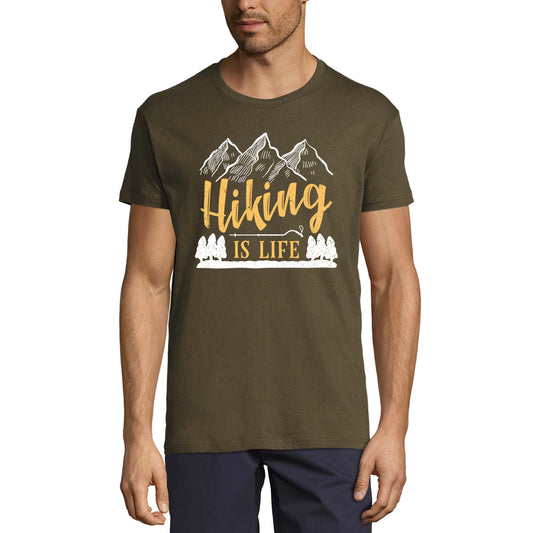 ULTRABASIC Men's T-Shirt Hiking is Life - Mountain Hiker Tee Shirt