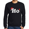 ULTRABASIC - Graphic Men's Sant's Hat Christmas Sweater Xmas Sweatshirt Gift Ideas Deep Black