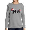 ULTRABASIC - <span>Grafisches</span> <span>Damen-</span> Sweatshirt, Weihnachtsmütze, Weihnachtspullover, <span>Weihnachtsgeschenkideen</span> <span>, grau meliert</span>