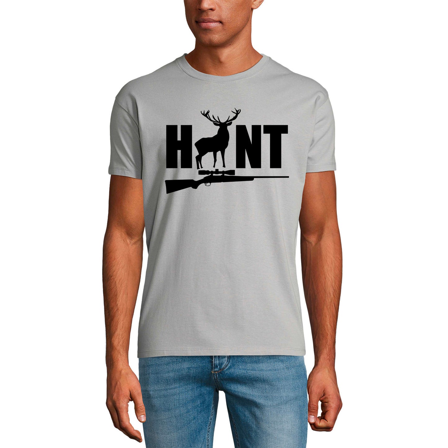 ULTRABASIC Men's T-Shirt Hunt Rifle Deer - Funny Hunting Tee Shirt