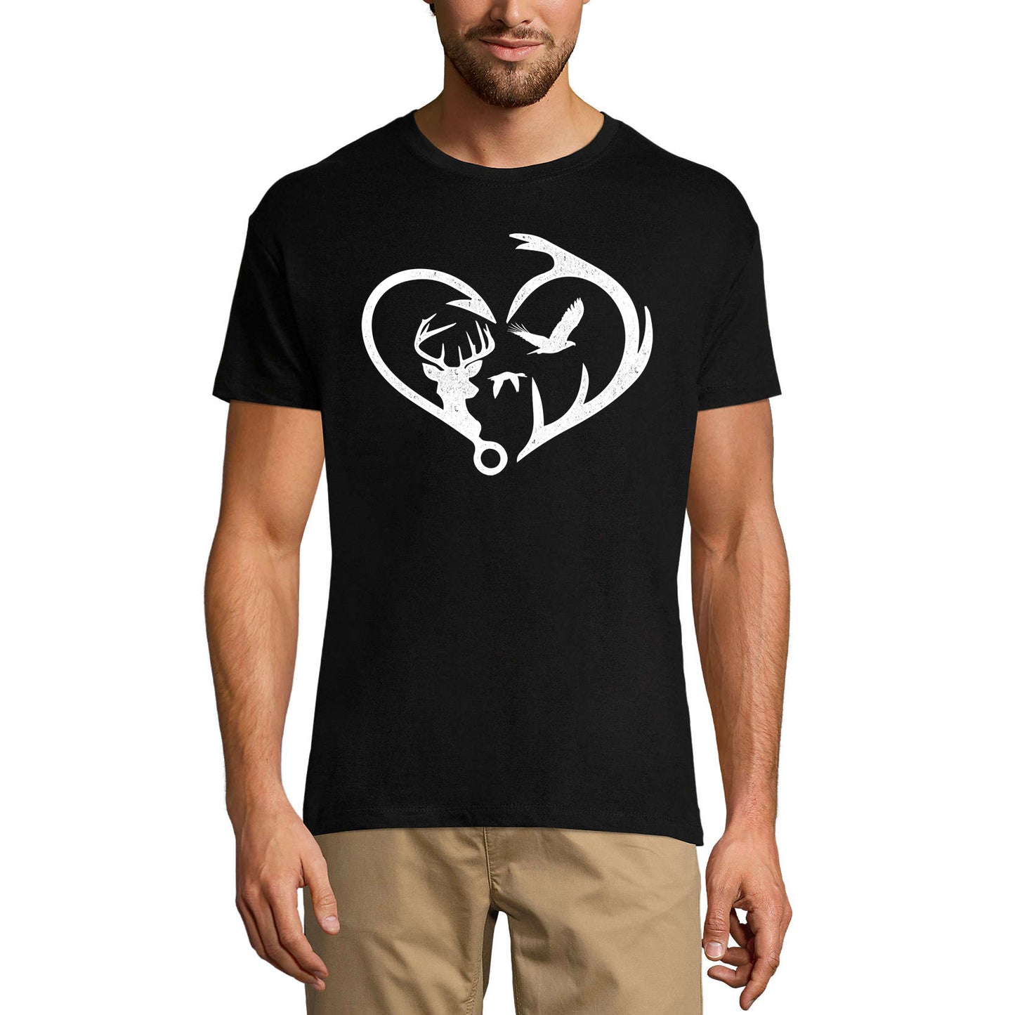 ULTRABASIC Men's T-Shirt Hunting Heart - Hunter Tee Shirt