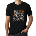 Graphic Unisex I Like My Beer Unisex T-Shirt Love Water with Barley and Hops Men's Tee Deep Black Round Neck