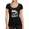 ULTRABASIC - Graphic Women's I Smell Children T-Shirt Halloween Cute Letter Print Tee Deep Black