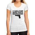 Women's Graphic T-Shirt Cowgirl I Can Load More Than a Dishwasher White