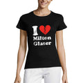 Women’s Short Sleeved T-Shirt I love Milton Glaser Broken Heart Deep Black