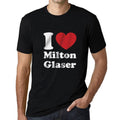 Men’s Graphic T-Shirt I love Milton Glaser Deep Black Gift Idea