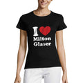 Women’s Short Sleeved T-Shirt I love Milton Glaser Deep Black