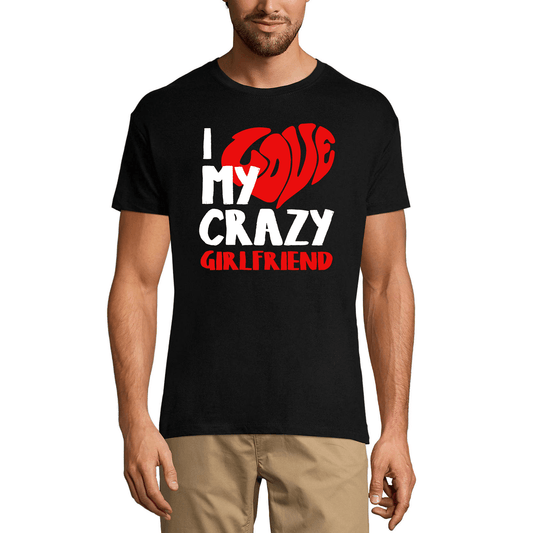 ULTRABASIC Men's Graphic T-Shirt I Love My Crazy Girlfriend - Romantic Valentine's Day Tee Shirt
