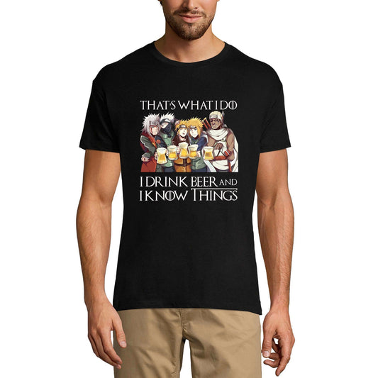 ULTRABASIC Men's T-Shirt I Drink Beer and I Know Things - Funny Quote