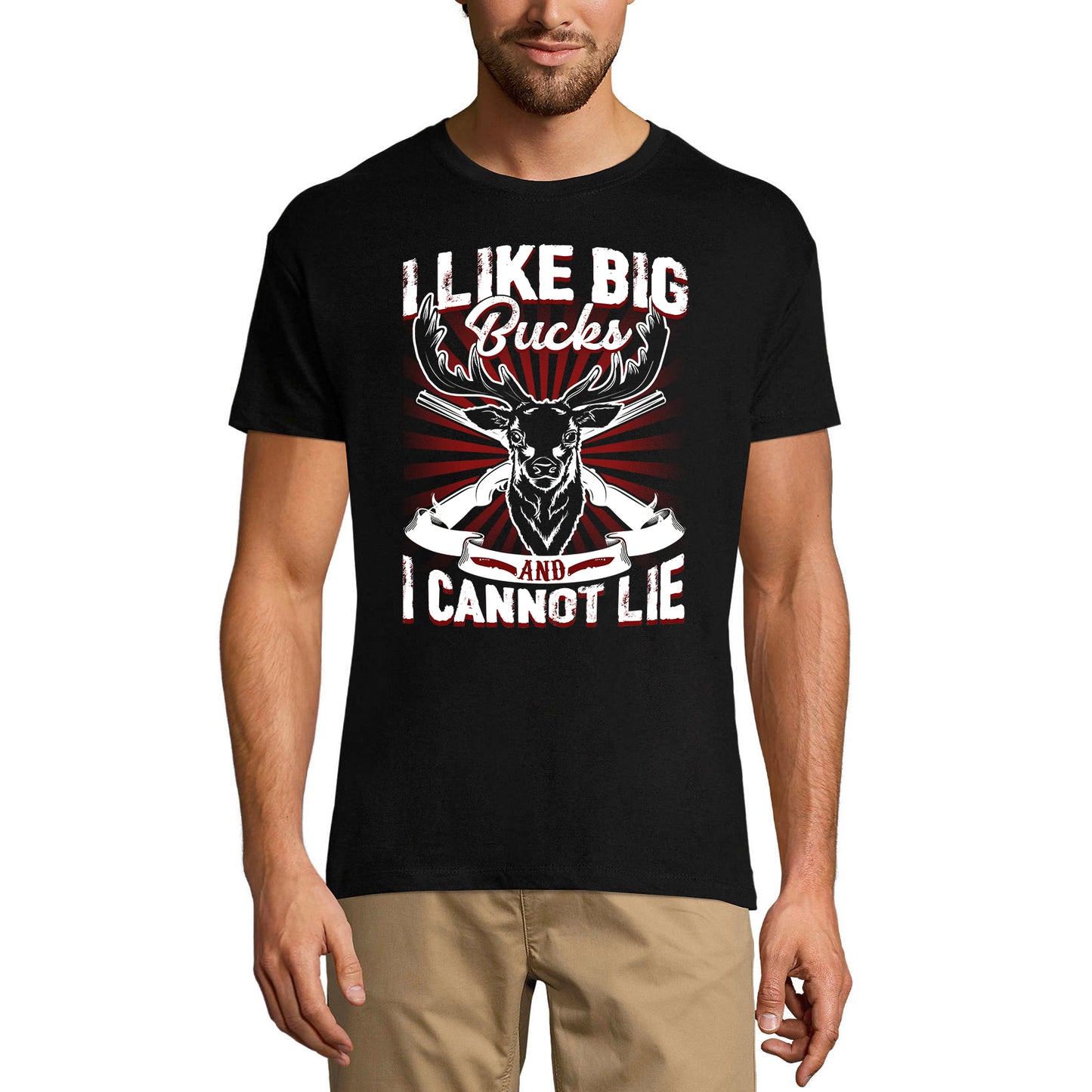 ULTRABASIC Men's T-Shirt I Like Big Bucks and I Cannot Lie - Hunter Tee Shirt