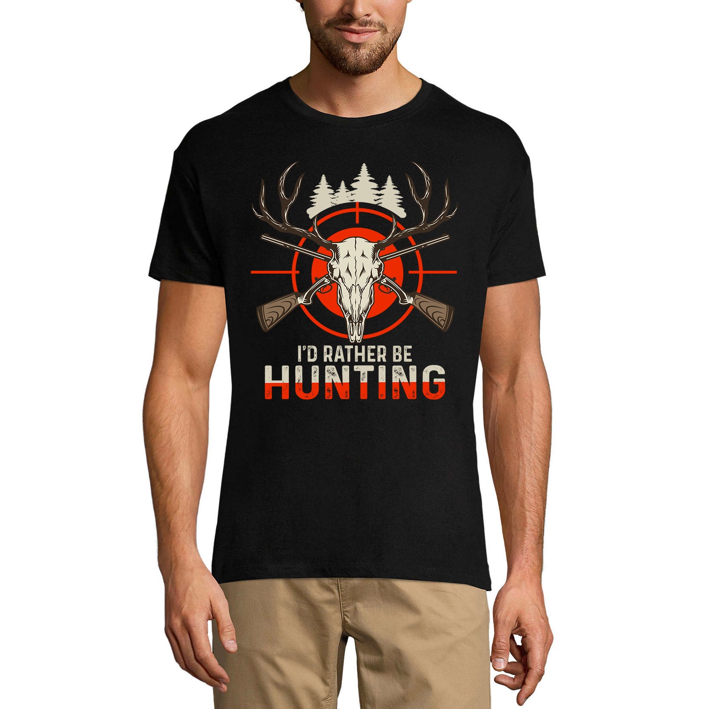 ULTRABASIC Graphic Men's T-Shirt I'd Rather Be Hunting - Hunter Tee Shirt