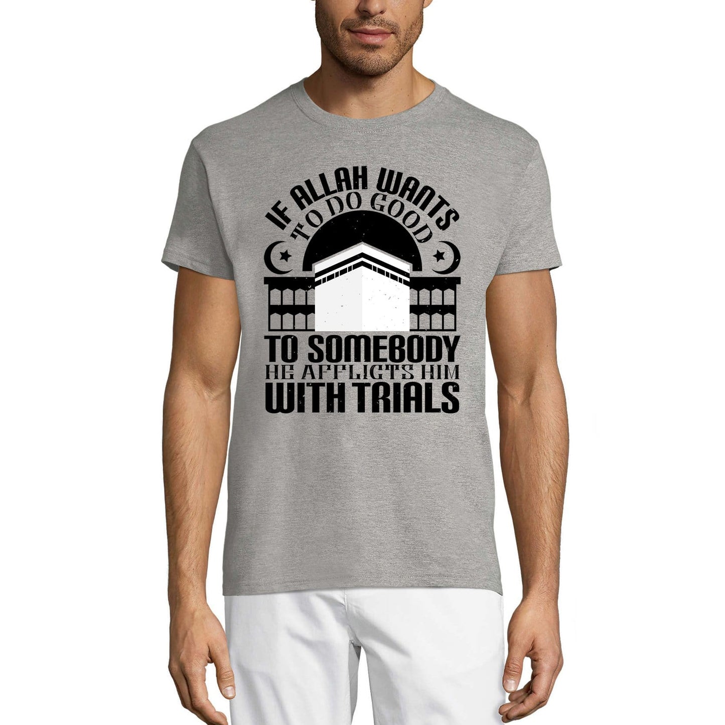 ULTRABASIC Men's T-Shirt If Allah Wants to Do Good to Somebody - Kaaba Tee Shirt